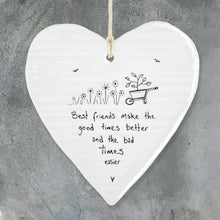 Load image into Gallery viewer, Porcelain Hanging Heart

