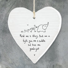 Load image into Gallery viewer, Porcelain Hanging Heart
