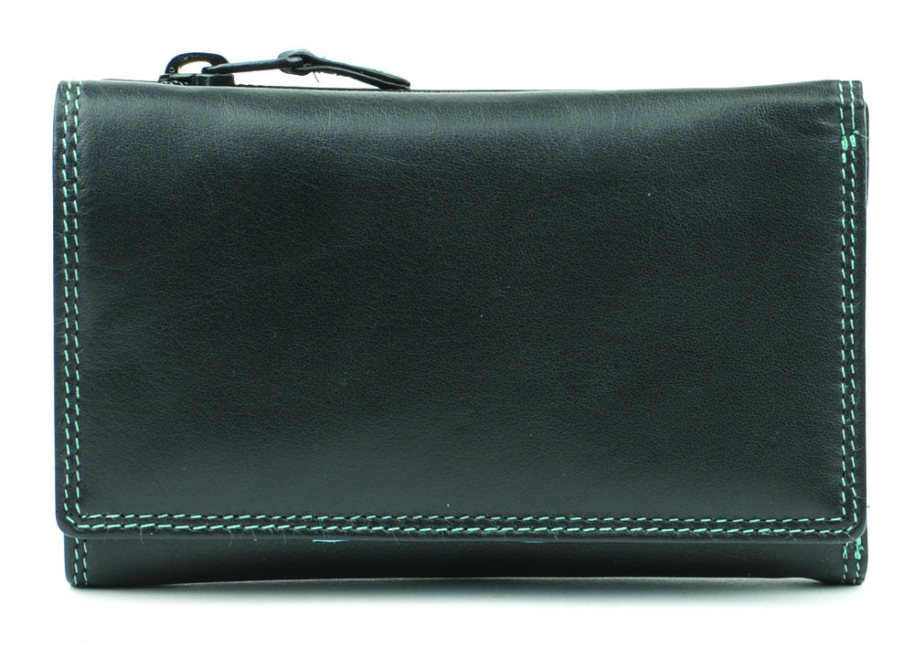 E. Ladies Purse: Black Tropical 7-116