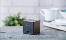 Load image into Gallery viewer, Gingko- Cube Click Clock- Walnut
