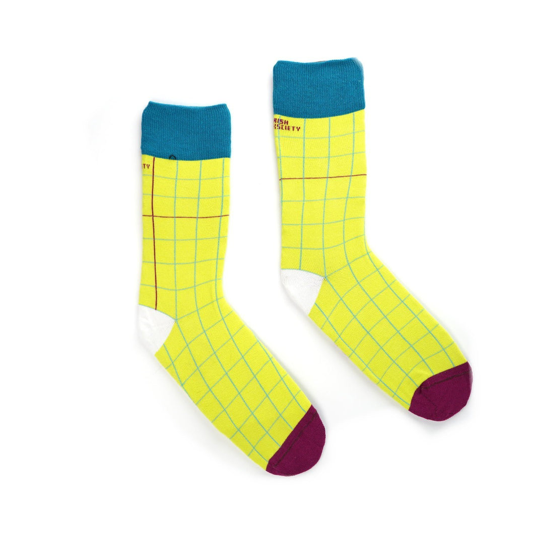 Irish Socksciety - Grand - Lemon -  8 - 12