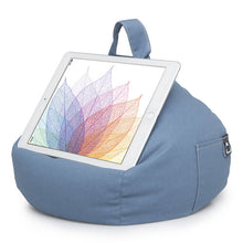 Load image into Gallery viewer, iPad, Tablet &amp; eReader Bean Bag Cushion by iBeani - Blue
