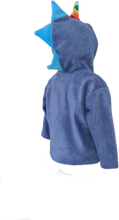 Load image into Gallery viewer, Kids Fleece Hoodie - Blue Dinosaur

