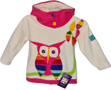 Load image into Gallery viewer, Kids Fleece Hoodie - White Owl
