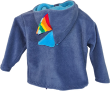 Load image into Gallery viewer, Kids Fleece Hoodie - Blue Dinosaur
