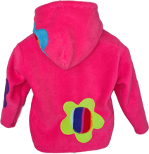 Load image into Gallery viewer, Kids Fleece Button Jacket - Pink Flowers
