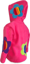 Load image into Gallery viewer, Kids Fleece Button Jacket - Pink Flowers

